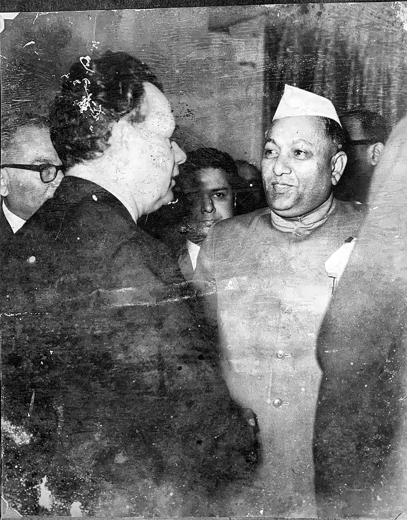 Kanhiya Lal Garg, founder of The Industrial Gases Limited, meeting the Soviet trade delegation of N. S. Patolichev, USSR Minister of Foreign Trade, in Madras